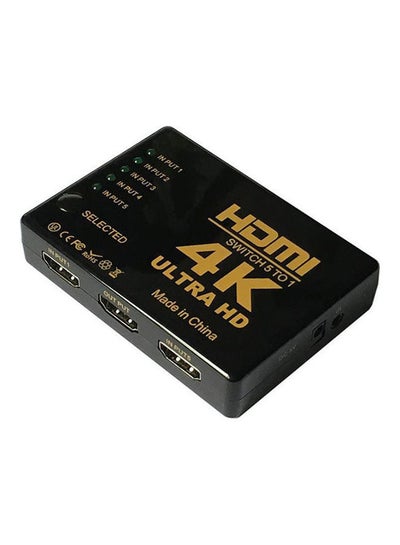 Buy Mini 5 Port 4K Video Hdmi Switch Switcher Hdmi Splitter With Ir Remote Splitter Box Black in Egypt
