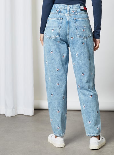 Ultra High Rise Tapered Jeans Blue 