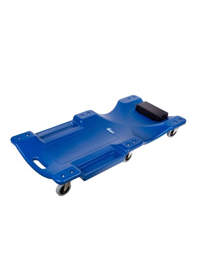 Buy 40 Inch Plastic Rolling Ergonomic Garage Car Creeper With Padded Headrest Blue in UAE