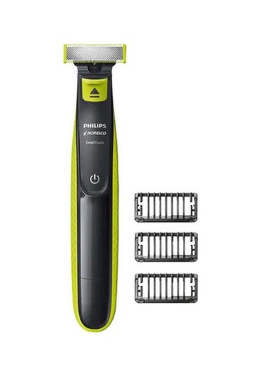 Buy QP2520 Norelco Oneblade Face With Body Hybrid Electric Trimmer And Shaver Black/Green in UAE