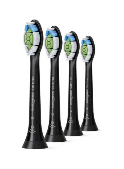 Buy Pack Of 4 Toothbrush Heads Black in UAE