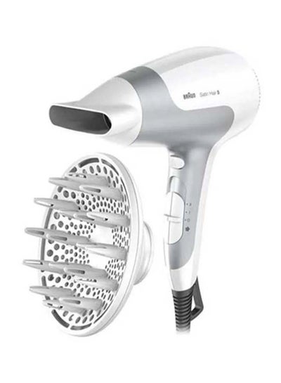 Buy Satin Hair 5 HD585 Power Dryer With Diffuser Grey/White in UAE