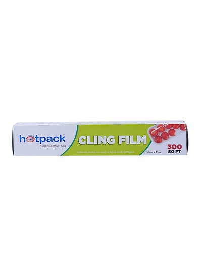 Buy 300 Sqft Food Wrap Cling Film Clear 30x93cm in UAE