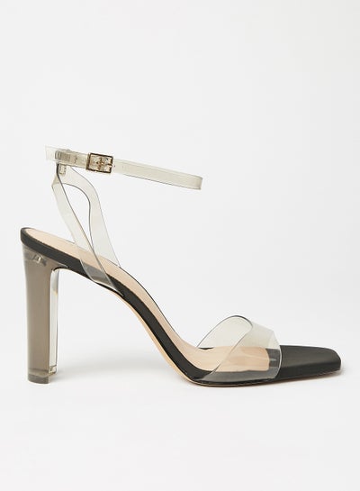 Buy Miracia Ankle Strap Heels Black/Clear in Saudi Arabia