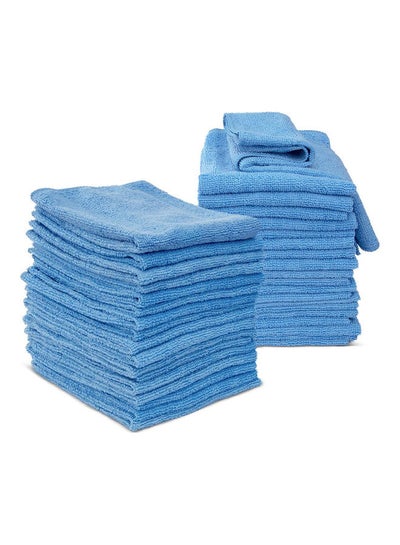 Buy Pack of 10 Microfiber Cleaning Cloth Blue 30x40centimeter in UAE