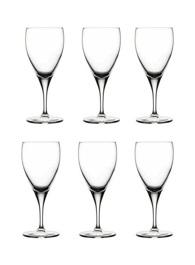 Buy 6-Piece Goblet Glass Set Clear in UAE