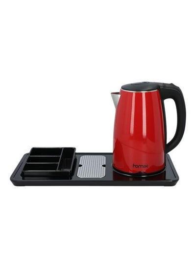 Buy Kettle With Tray Electric 1.7 ml 2150.0 W D1017T Red/Black in Saudi Arabia