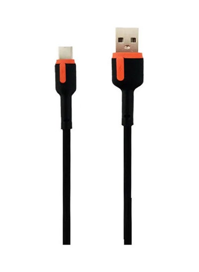 Buy Mobile Phone Cables 2.4A Fast Charging Type-C Usb Cable 1M Black Orange in Egypt