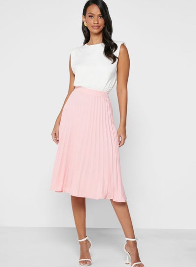 Buy Pleated Skirt Pink in UAE