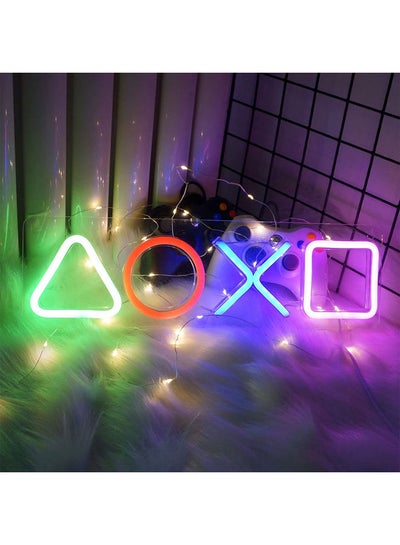 Buy Neon Signs LED Game Icon Shape Light Wall Decor with USB Multicolour 42 x 12.5cm in Saudi Arabia
