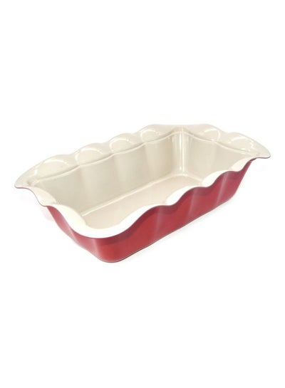 Buy Loaf Pan Red/White 28 x 17.5 x 7.5cm in UAE