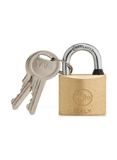 Buy 15-0110-4022-00-0201 110 Series Brass Padlock With 2 Keys Gold/Silver 40millimeter in UAE