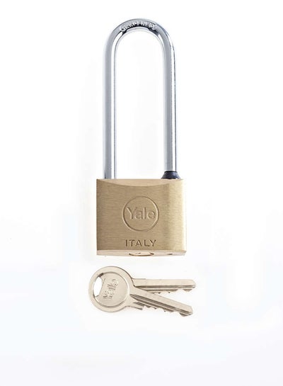 Buy 15-0110-4066-00-0211 113 Series Long Shackle Padlock With 2 Keys Gold/Silver 40millimeter in UAE