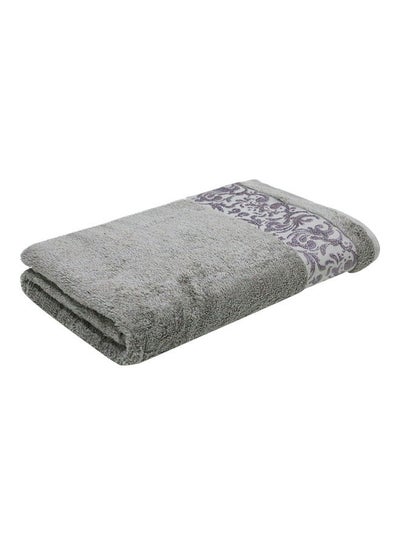 اشتري Border Bath Towel رمادي 70 x 140سم في الامارات