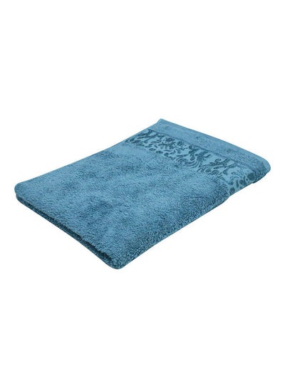 Buy Border Bath Towel Lagoon Blue 50 x 100cm in UAE