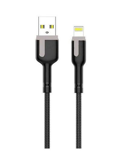 Buy Mobile Phone Cables 2.4A Fast Charging Lightning Usb Cable 1M Black Grey in Egypt