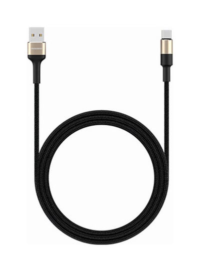 Buy 2.4A 1M Type-C Cable Black-Gold in Egypt