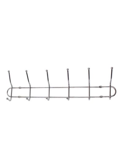 Buy 6 Hook Wall Hanger Silver 42cm in Saudi Arabia