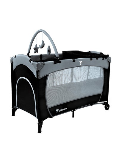 اشتري Explorer Playard And Cot, 0-3 Years- Grey في الامارات