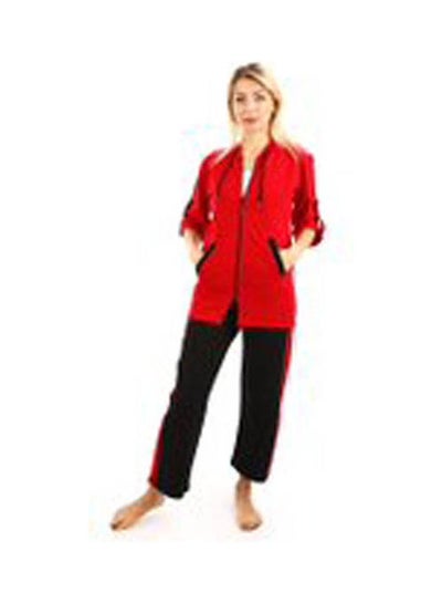 Buy Likra Trainning Suit With Long Zipper Red in Egypt