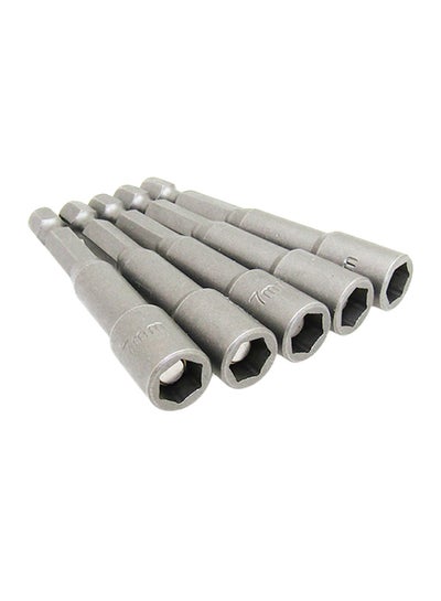 Buy 5-Piece Magnetic Nutsetter Set Grey in Saudi Arabia