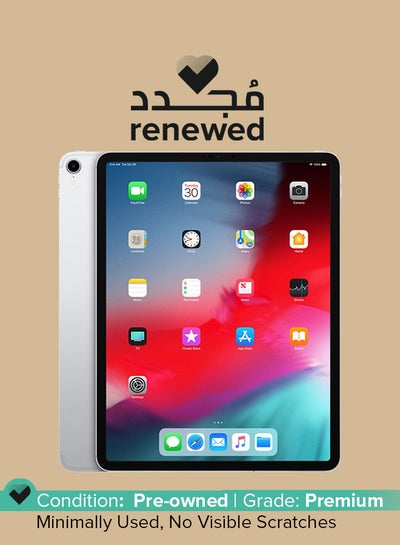 Buy Renewed - Apple iPad Pro 2018, 12.9-Inch, Wi-Fi and Cellular 512GB Silver With Facetime in Saudi Arabia