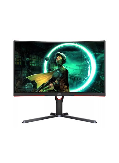 Buy C27G3 27” Curved Farmless VA Gaming Monitor G3, FHD 1080P, 1ms Response Time, 165hz, Adaptive Sync, HDR Mode, 2xHDMI + DisplayPort, Height Adjustable | MONAOC82703 Black/Red in UAE