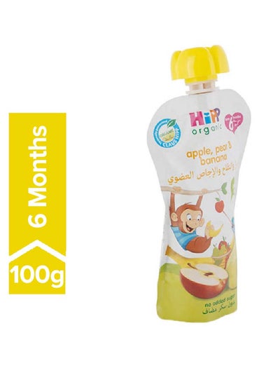 Buy Apple, Pear & Banana Puree, 100 g 100grams in UAE