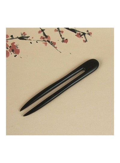 اشتري U- Shaped Carving Classical Sandalwood Tassel Hairpin أسود في الامارات