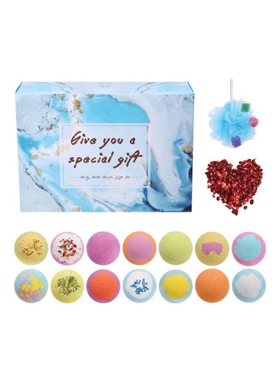 اشتري 14-Piece Bath Bomb Gift Set Multicolour 28.2x7.3x15.5cm في الامارات