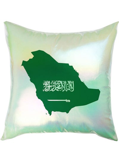 اشتري وسادة مزينةٌ بالترتر، مطبوع عليها عبارة 'I Love Saudi Arabia National Day' متعدد الألوان 40x40سم في السعودية