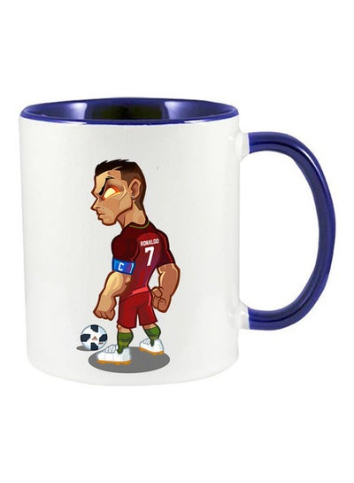 Buy Cristiano Ronaldo Printed Mug Blue in Egypt