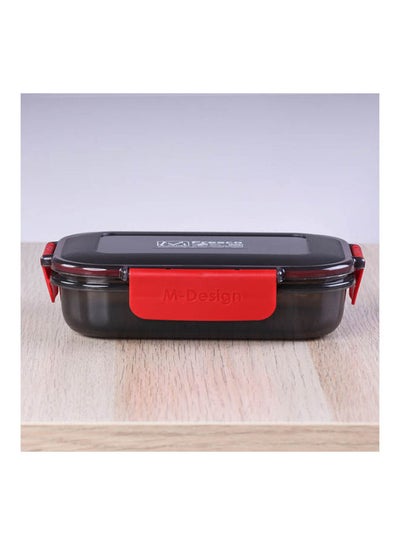 اشتري No Tray Lunch Box With Clips Red 600ml في مصر