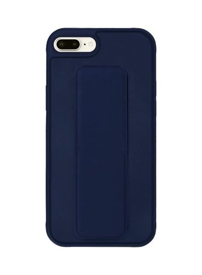 Buy Protective Case Cover With Finger Grip Stand For iPhone  7Plus/8Plus Blue in Saudi Arabia