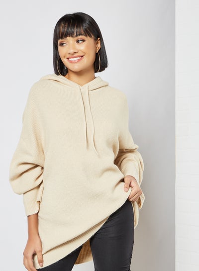 Buy Josephine Knit Hoodie Cream in UAE