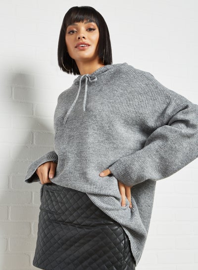 Buy Josephine Knit Hoodie Grey in Saudi Arabia