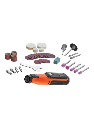 Buy Cordless Multifunctional Rotary Tool With 37 Accessories 7.2V 1.5Ah BCRT8I-XJ Orange/Black in Saudi Arabia