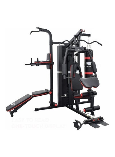 Buy Multi Function 3-Gym Station With 72kg Stack Weights, Adjustable Bench, Punching Bag, & Power Stand 209.9*212.2*254cm in UAE