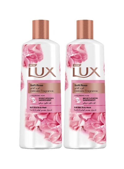 Buy Moisturising Body Wash Soft Rose For All Skin Types 250ml Pack of 2 in UAE