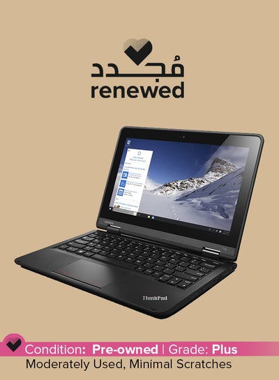 اشتري مُجدد - لابتوب يوجا 11e إصدار (2013) بشاشة مقاس 11.6 بوصة ومعالج إنتل سيليرون من الجيل الأول وذاكرة رام سعة 4 جيجابايت ومحرك أقراص SSD سعة 128 جيجابايت وبطاقة رسومات مدمجة أسود في الامارات