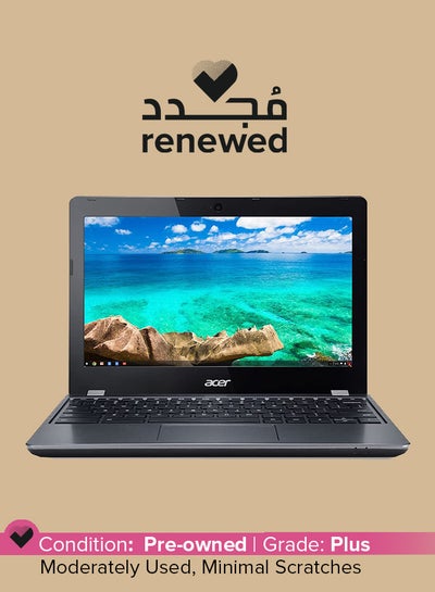 اشتري مُجدد - لابتوب C740 بشاشة مقاس 11.6 بوصة ومعالج إنتل سيليرون الجيل الثاني وذاكرة رام 4 جيجابايت وذاكرة eMMC سعة 16 جيجابايت وبطاقة رسومات مدمجة إصدار عام 2013 طراز ZHN رمادي في الامارات