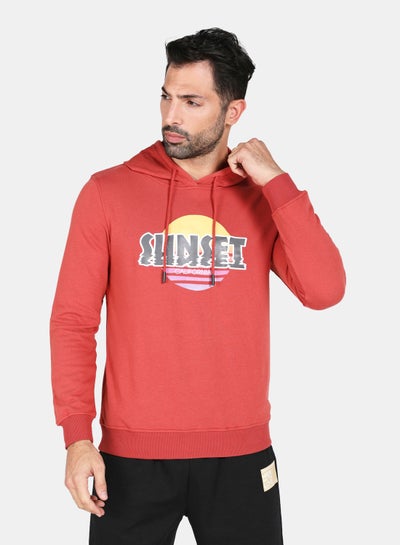 Buy Graphic Printed Hoodie Faded Rose in UAE