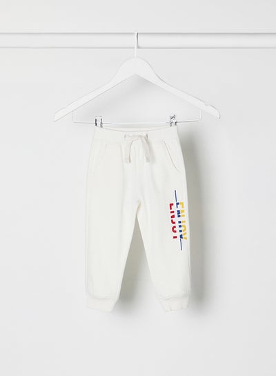 Buy Baby Girls Drawstrings Sweatpants White in UAE