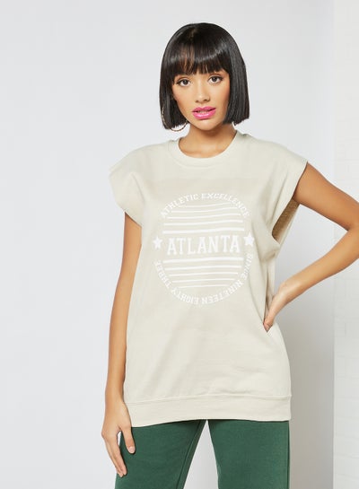 Buy Atlanta Graphic Sweatshirt Beige in UAE