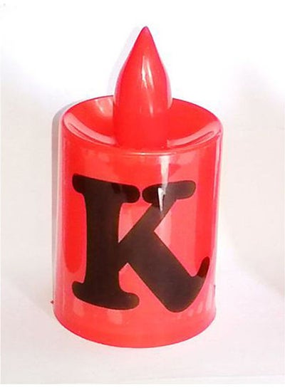 Buy LED Flameless Candles Light With Letter K Red in Egypt