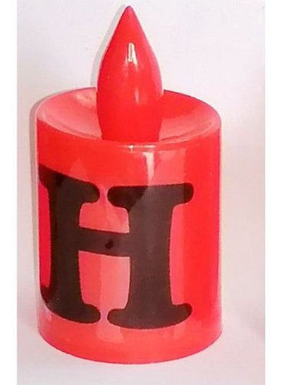Buy LED Flameless Candles Light With Letter H Red in Egypt