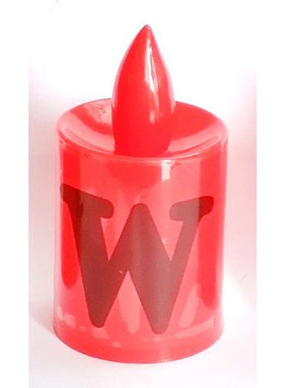 Buy LED Flameless Candles Light With Letter W Red in Egypt