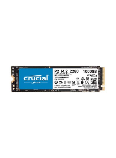 اشتري محرك أقراص SSD 3D NAND NVMe PCIe M.2 2280 طراز P2 أسود في الامارات