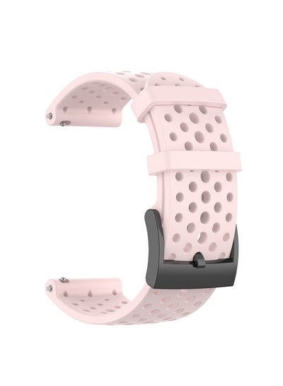 Buy Classic Silicone Band For 24mm Smartwatch Pink in Saudi Arabia