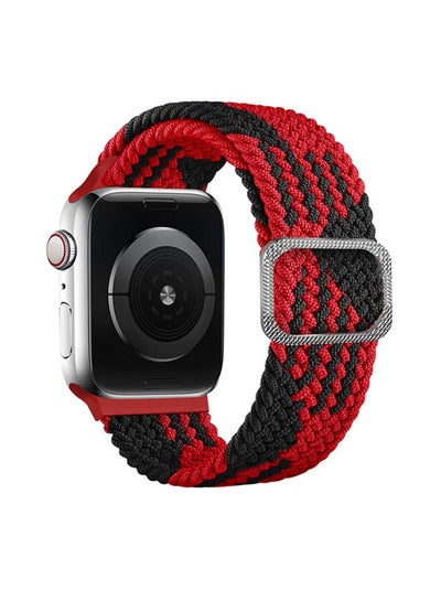 Buy Woven Fabric Band for Apple Watch 38/40/41mm Black/Red in Saudi Arabia